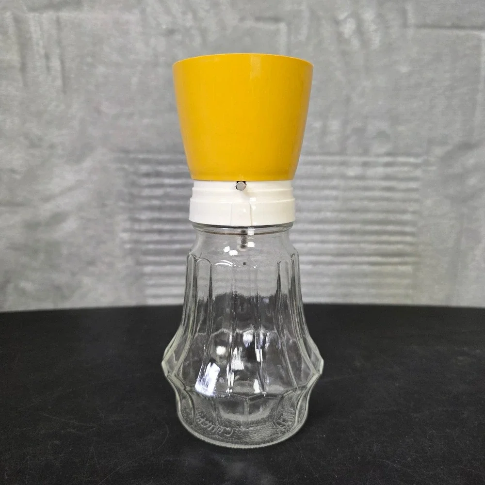 Federal Housewares Nut Grinder Chopper Manual Vintage Mustard Yellow Missing Lid